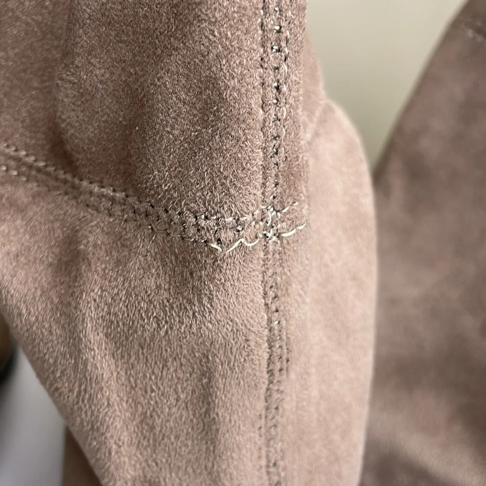 CATHERINE MALANDRINO Over-The-Knee Boots Light Brown “GORGEOUS” Faux Suede 7.5